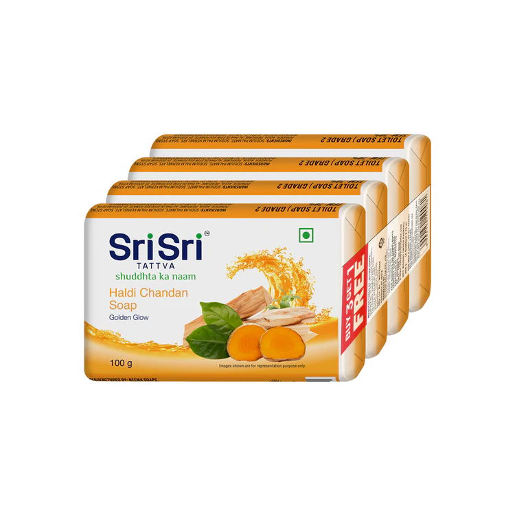 Haldi Chandan Soap Buy 3 Get 1,100gx4