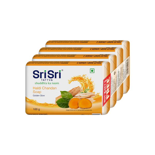Haldi Chandan Soap Buy 3 Get 1,100gx4