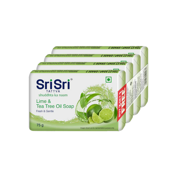 Lime & Tea Tree Oil Soap Buy 3 Get 1,(75gx4)
