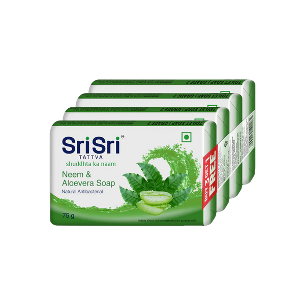 Neem & Aloevera Soap Buy 3 Get 1,(75gx4)