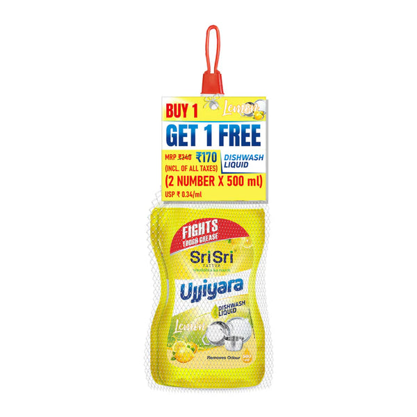 Ujjiyara Liquid Dishwash Lemon,500mlx2