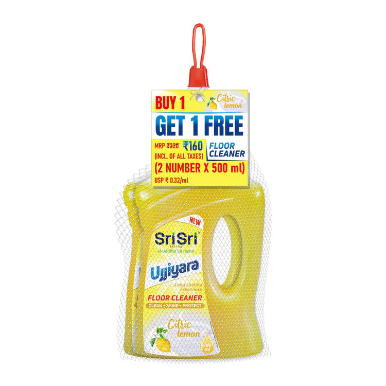 Ujjiyara Floor Cleaner Citric Lemon,500ml x2