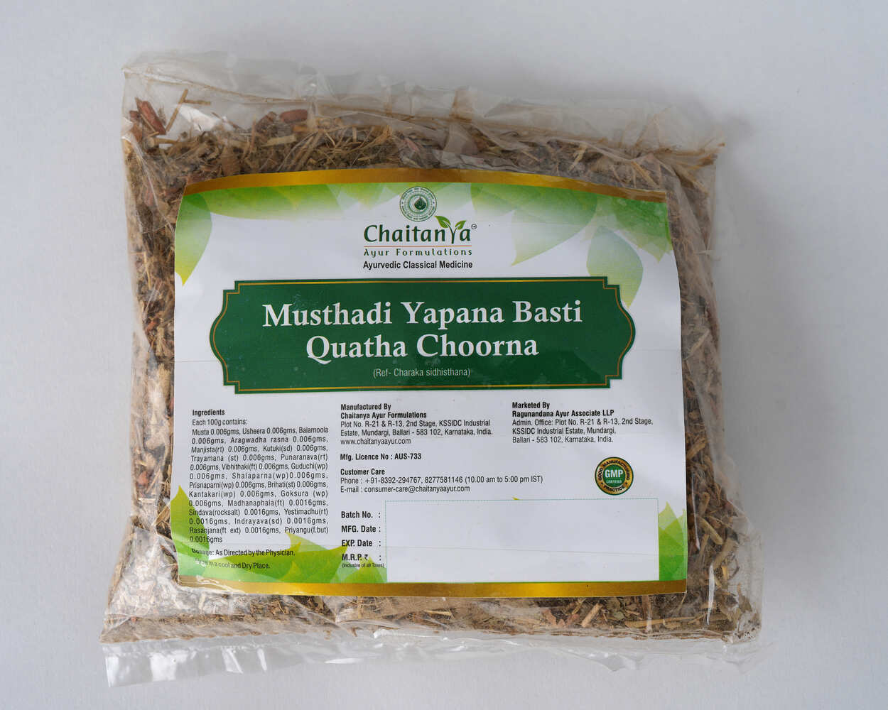 Musthadi Yapana Basti Quatha Choorna