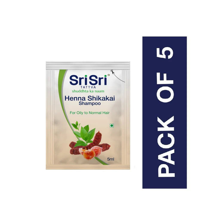 Henna Shikakai Shampoo Sachet,5mlx5
